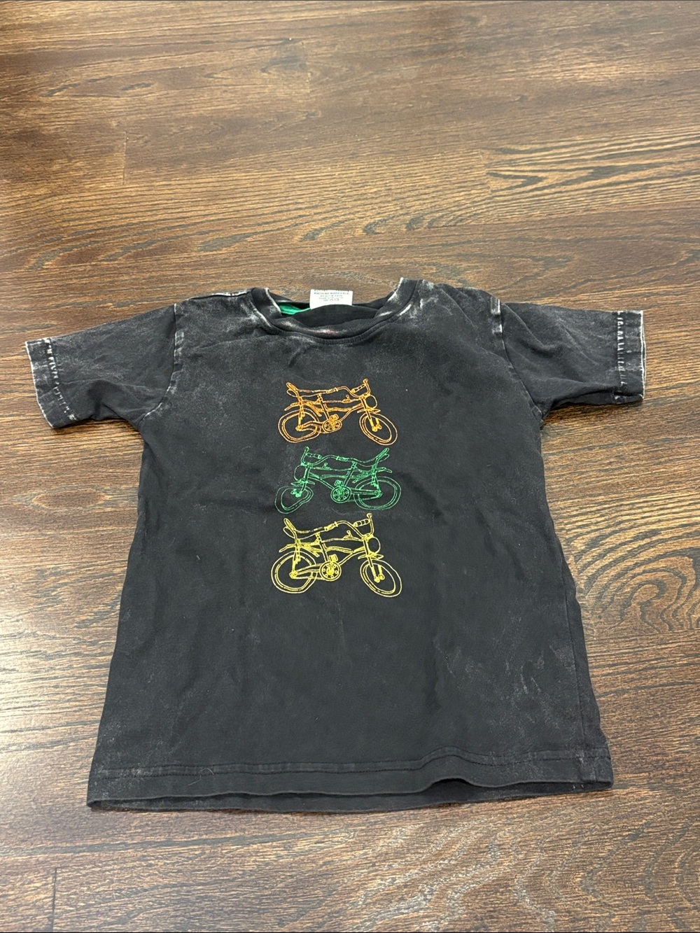 Mish Boys Black Short-Sleeve Tee with Bicycle Prints Size 4